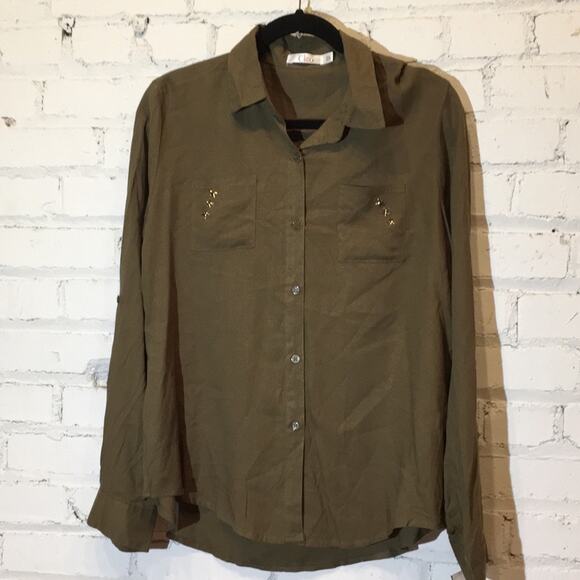 Army Green shirt  long sleeves NEW Size 2X - Picture 1 of 7